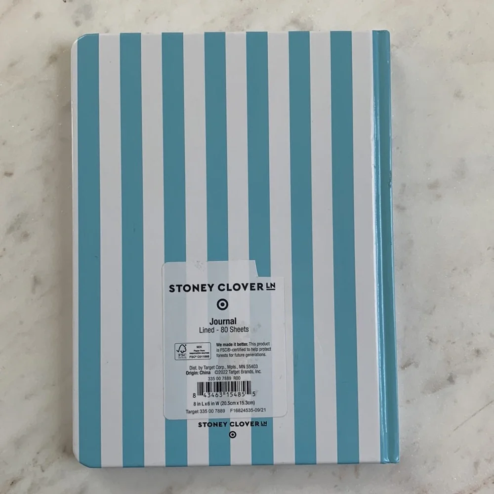 Stoney Clover Lane Limited 180 Page Edition Striped Journal